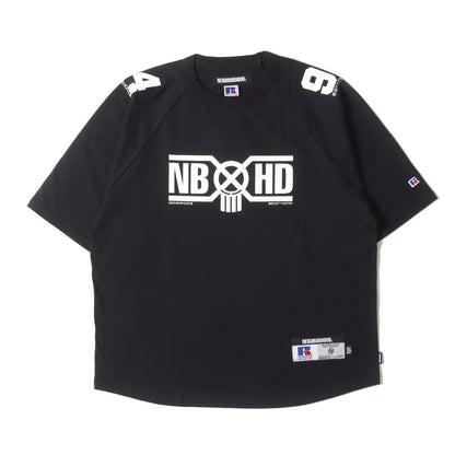 25SS ×BOUNTY HUNTER ×RUSSELL ATHLETIC コラボロゴ Tシャツ(CREWNECK SS)