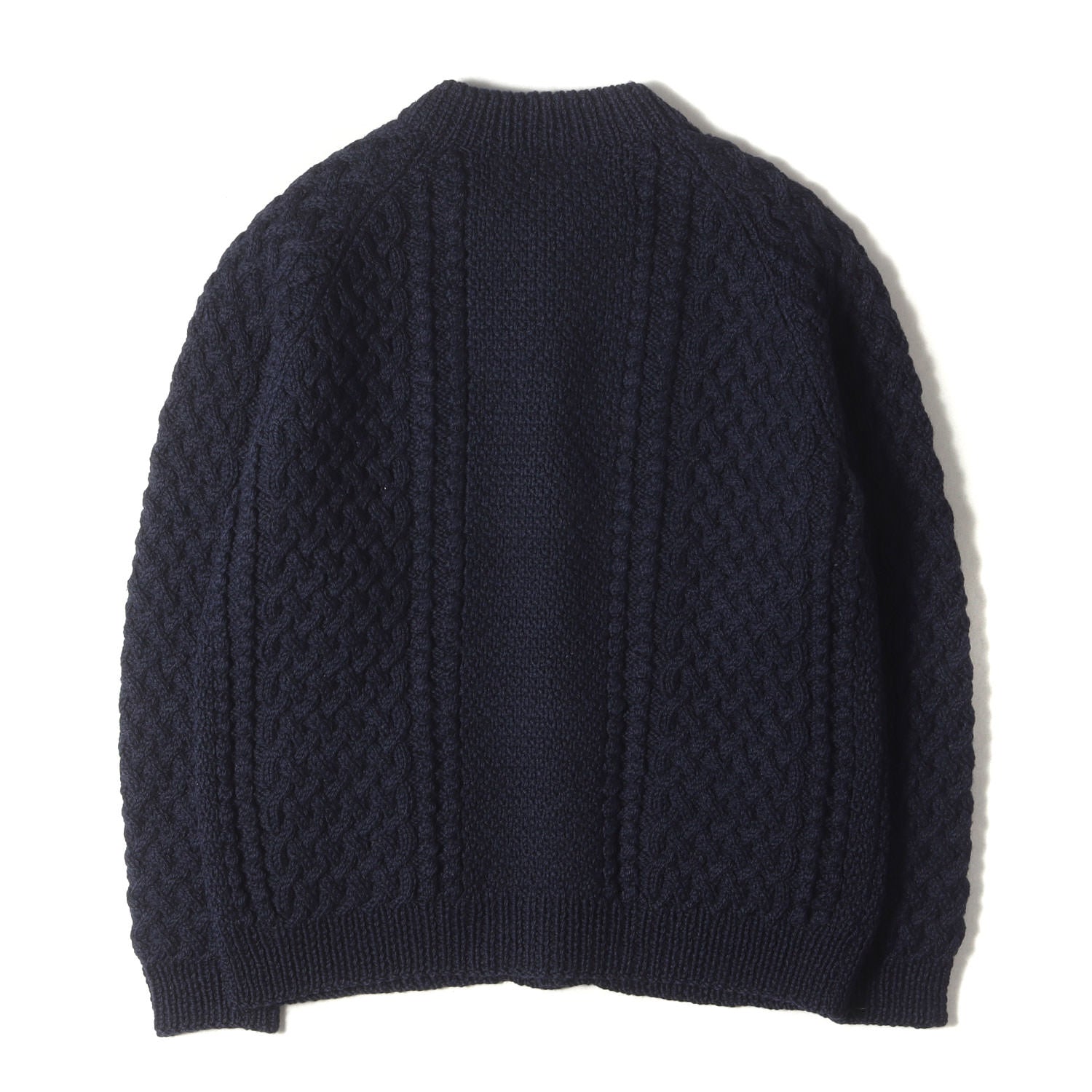 茶タグ】インバーアラン 4A ニットカーディガン ブラック