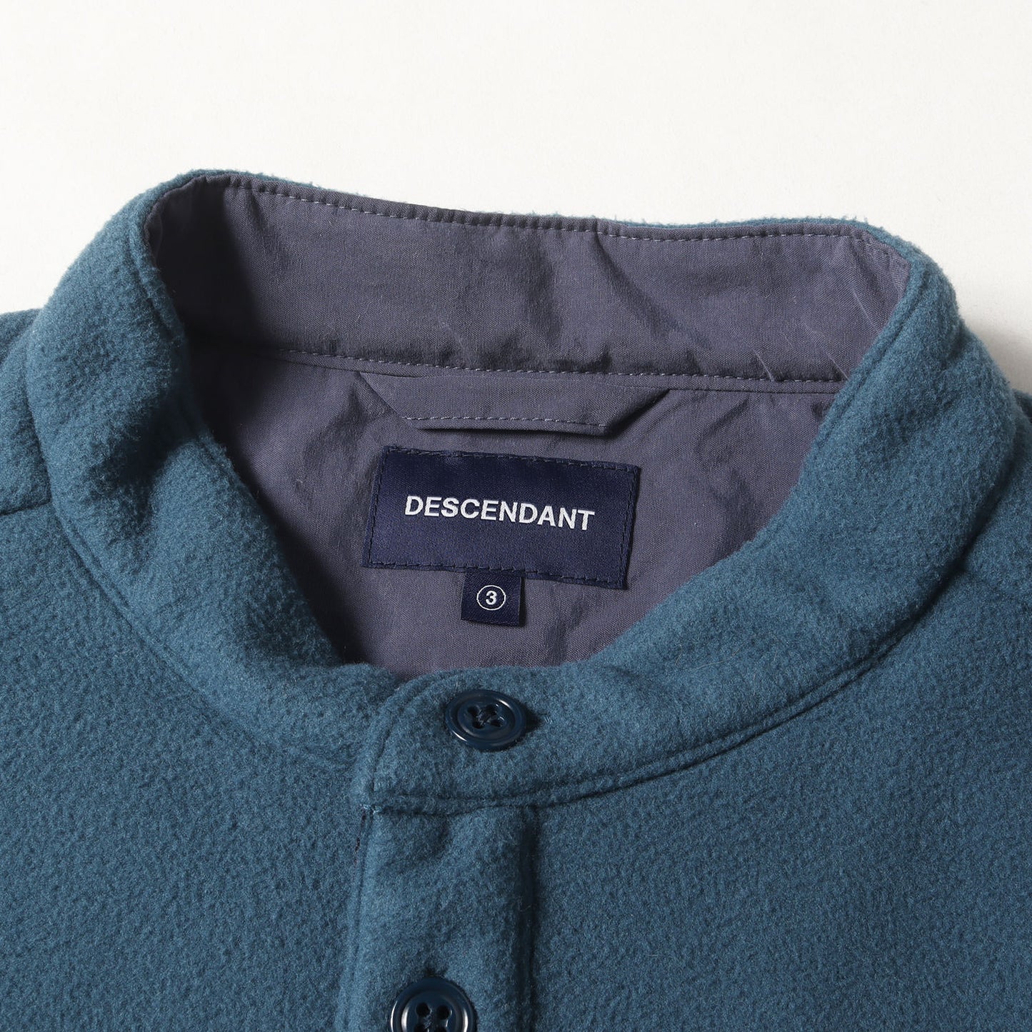 23AW ヘンリーネック オーバーサイズ フリース シャツ(HUTTE FLEECE LS SHIRT)