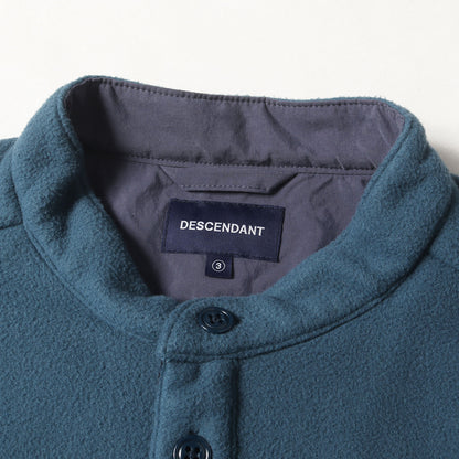 23AW ヘンリーネック オーバーサイズ フリース シャツ(HUTTE FLEECE LS SHIRT)