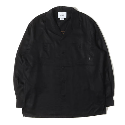 24AW チェーン刺繍ロゴ オープンカラー シャツ(EW / LS / LYOCELL. TWILL)