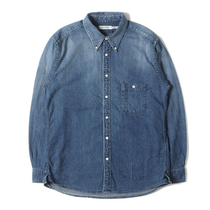 23AW ヴィンテージ加工 ボタンダウン デニムシャツ(DWELLER B.D. SHIRT COTTON 8oz DENIM VW)