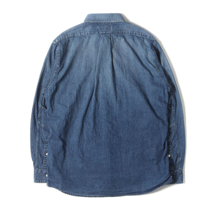 23AW ヴィンテージ加工 ボタンダウン デニムシャツ(DWELLER B.D. SHIRT COTTON 8oz DENIM VW)