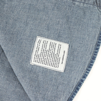 23AW ヴィンテージ加工 ボタンダウン デニムシャツ(DWELLER B.D. SHIRT COTTON 8oz DENIM VW)