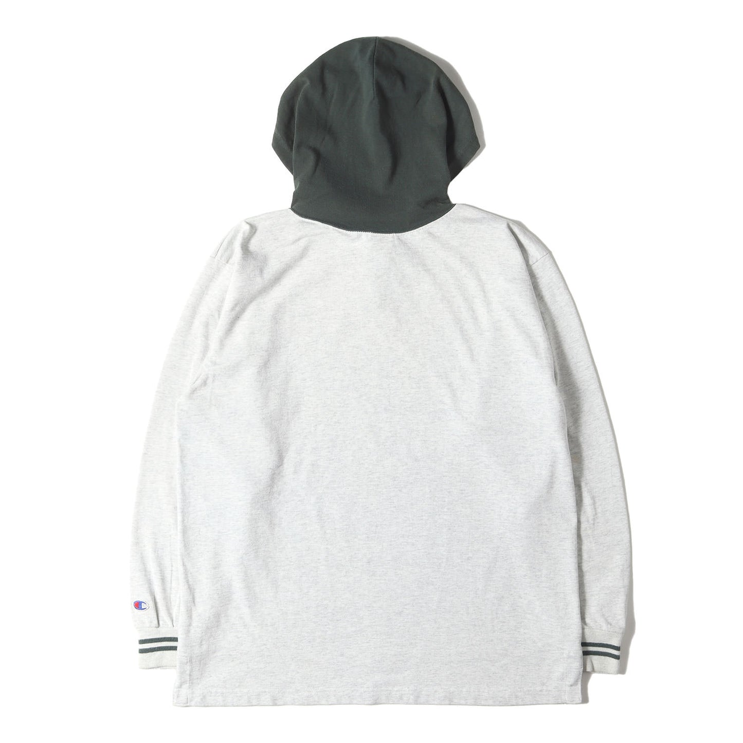 90s 青タグ フード付き ヘンリーネック ロングスリーブ Tシャツ USA製