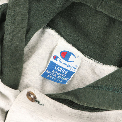 90s 青タグ フード付き ヘンリーネック ロングスリーブ Tシャツ USA製