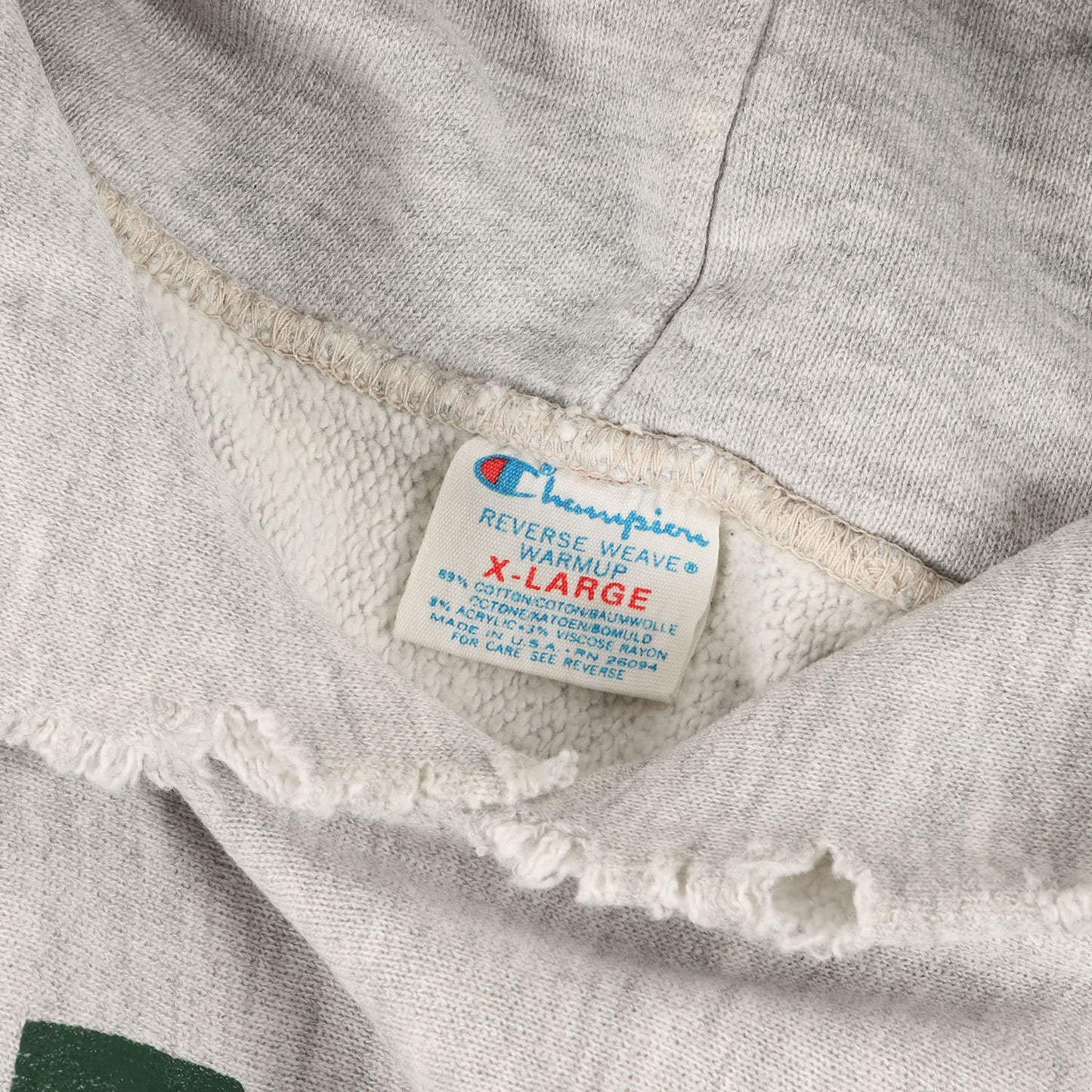 [雰囲気抜群 トリコタグ] 80s カレッジロゴ リバースウィーブ スウェットパーカー USA製