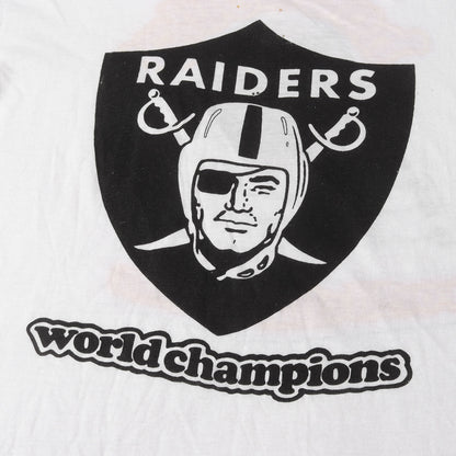 70s オークランド・レイダース ウェンディーズ 両面染込みプリント Tシャツ / USA製 NFL