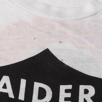 70s オークランド・レイダース ウェンディーズ 両面染込みプリント Tシャツ / USA製 NFL