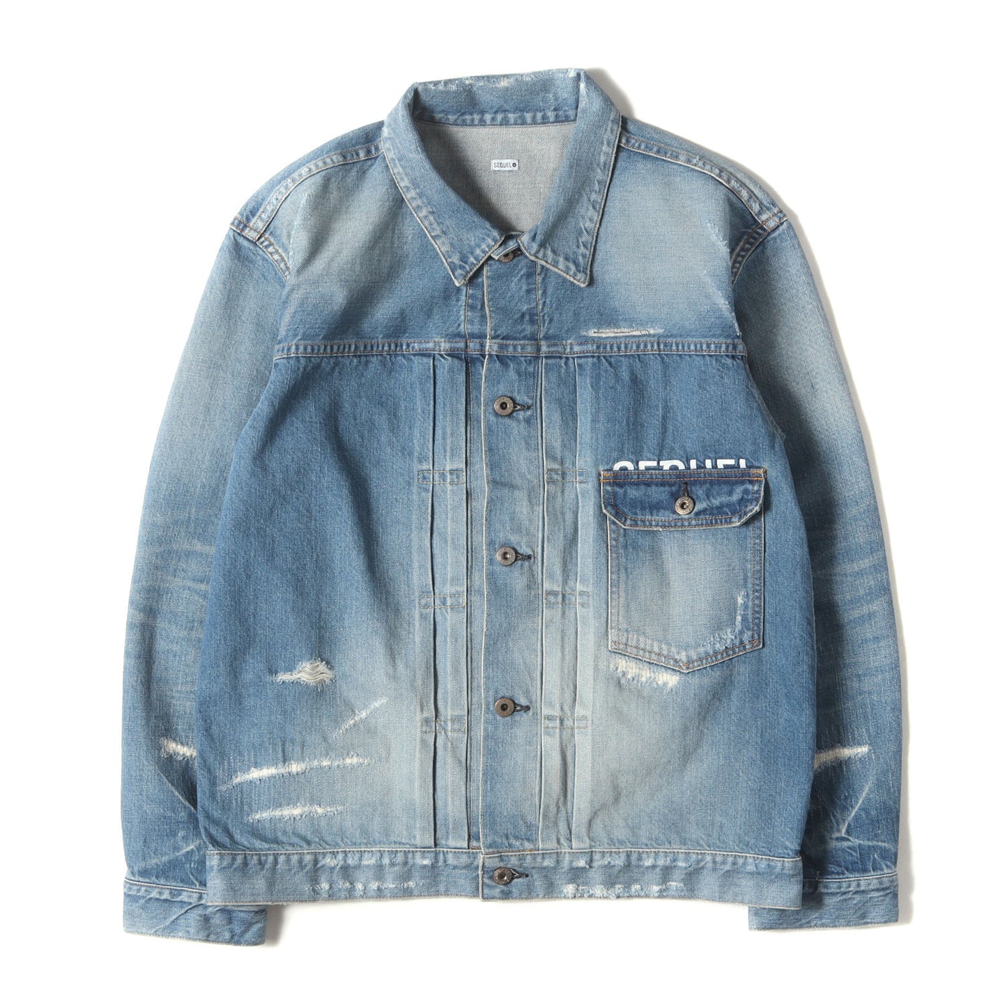 23SS ×fragment design 1stタイプ クラッシュリペア加工 デニムジャケット(DAMAGE DENIM JACKET)