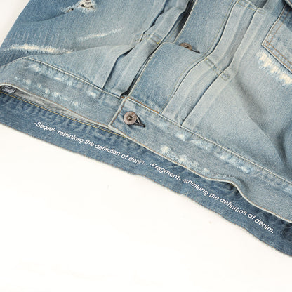 23SS ×fragment design 1stタイプ クラッシュリペア加工 デニムジャケット(DAMAGE DENIM JACKET)