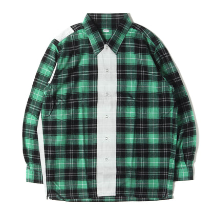 22AW ラインプリント チェック フランネルシャツ(CHECK SHIRT)