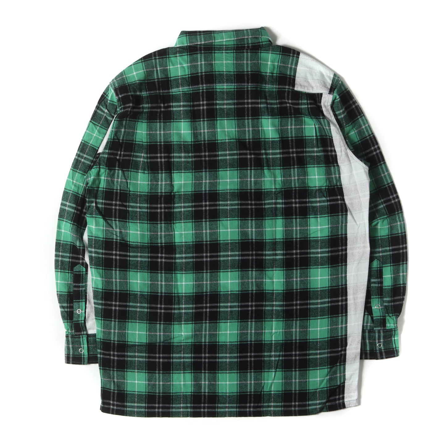 22AW ラインプリント チェック フランネルシャツ(CHECK SHIRT)