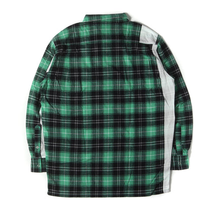 22AW ラインプリント チェック フランネルシャツ(CHECK SHIRT)