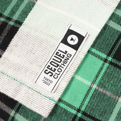 22AW ラインプリント チェック フランネルシャツ(CHECK SHIRT)