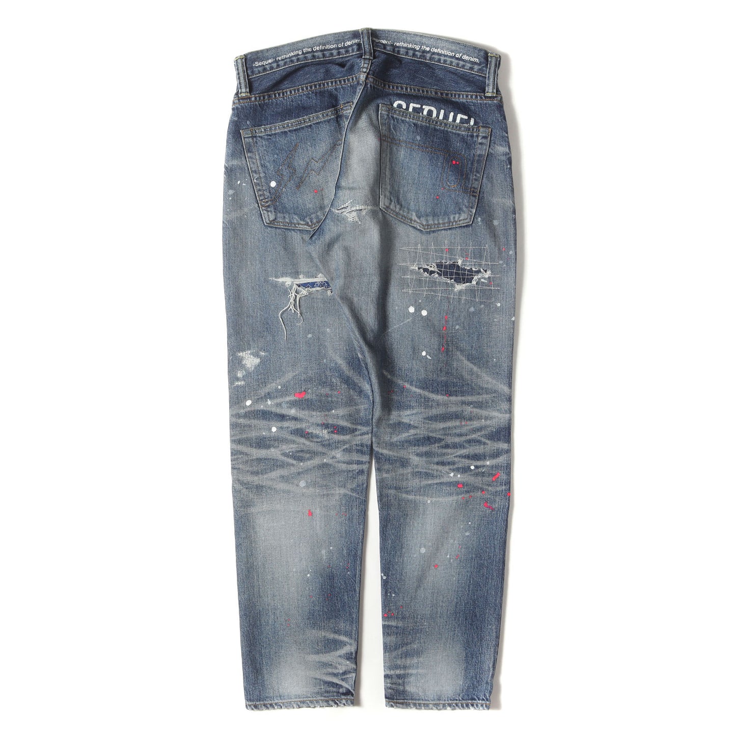20AW ×fragment design ペンキ&ヴィンテージ加工 デニムパンツ(DAMAGE DENIM PANTS)