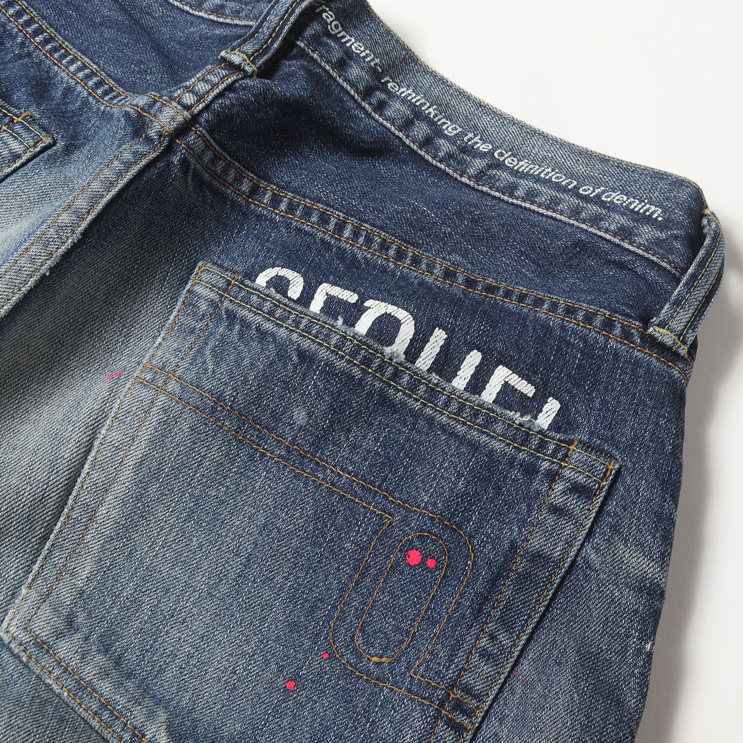 20AW ×fragment design ペンキ&ヴィンテージ加工 デニムパンツ(DAMAGE DENIM PANTS)