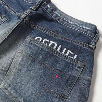 20AW ×fragment design ペンキ&ヴィンテージ加工 デニムパンツ(DAMAGE DENIM PANTS)