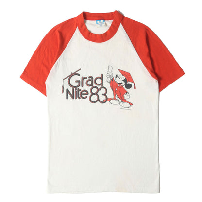 80s Grad Nite 83 ミッキーマウス ラグラン Tシャツ(USA製)