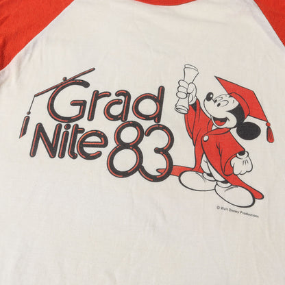 80s Grad Nite 83 ミッキーマウス ラグラン Tシャツ(USA製)