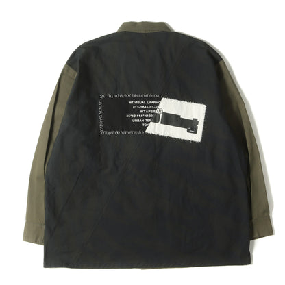 25SS タイガーカモ 切替し ミリタリー シャツジャケット(VEINY / LS / COTTON. TWILL)