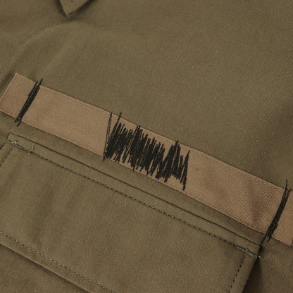 25SS タイガーカモ 切替し ミリタリー シャツジャケット(VEINY / LS / COTTON. TWILL)