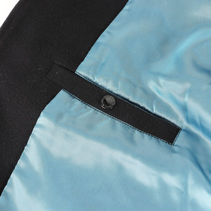 袖レザー メルトンウール スタジャン / バーシティ ジャケット(LEATHER VARSITY JACKET)