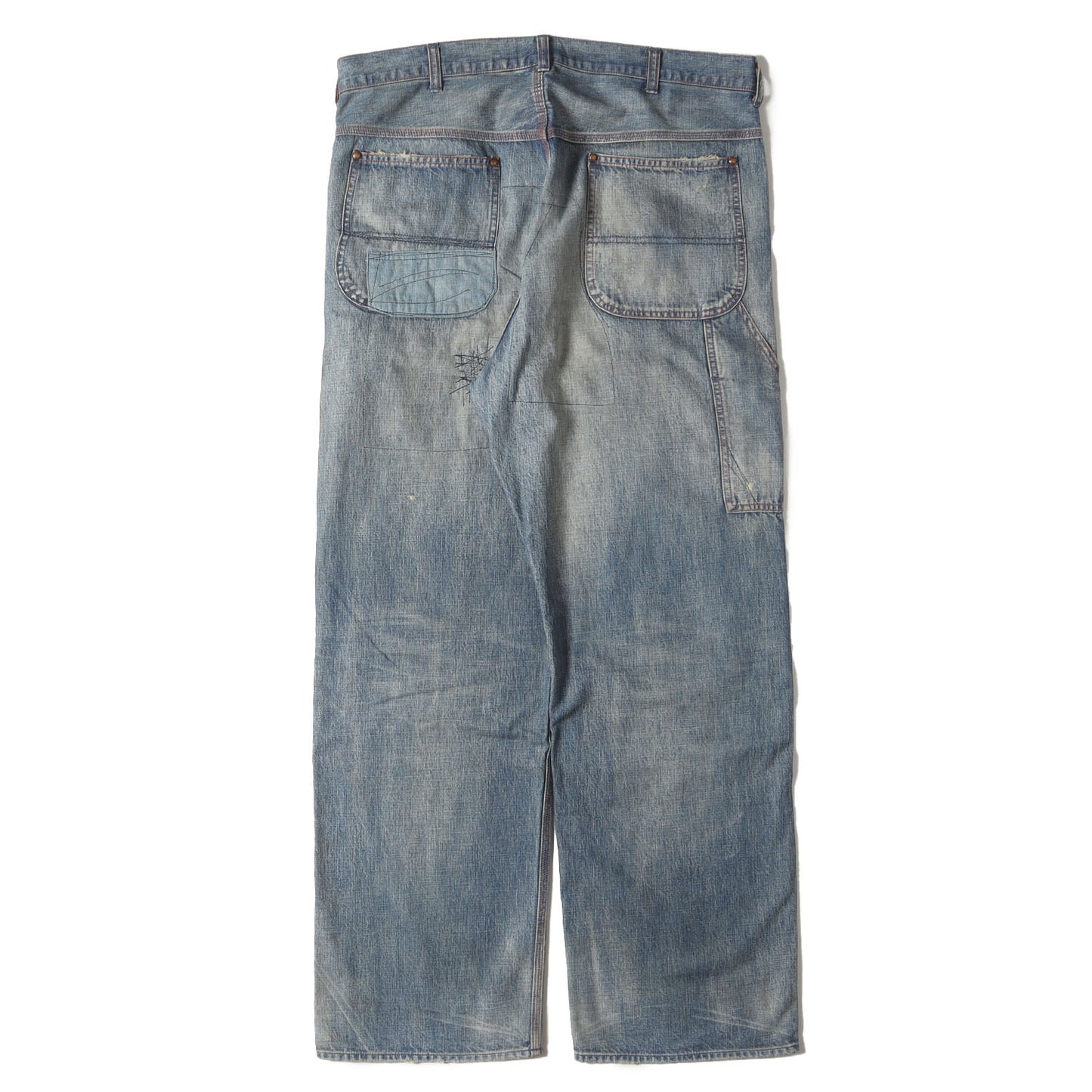 23AW ヴィンテージ加工加工 ダブルニー ペインター デニムパンツ(DENIM PAINTER PANTS)
