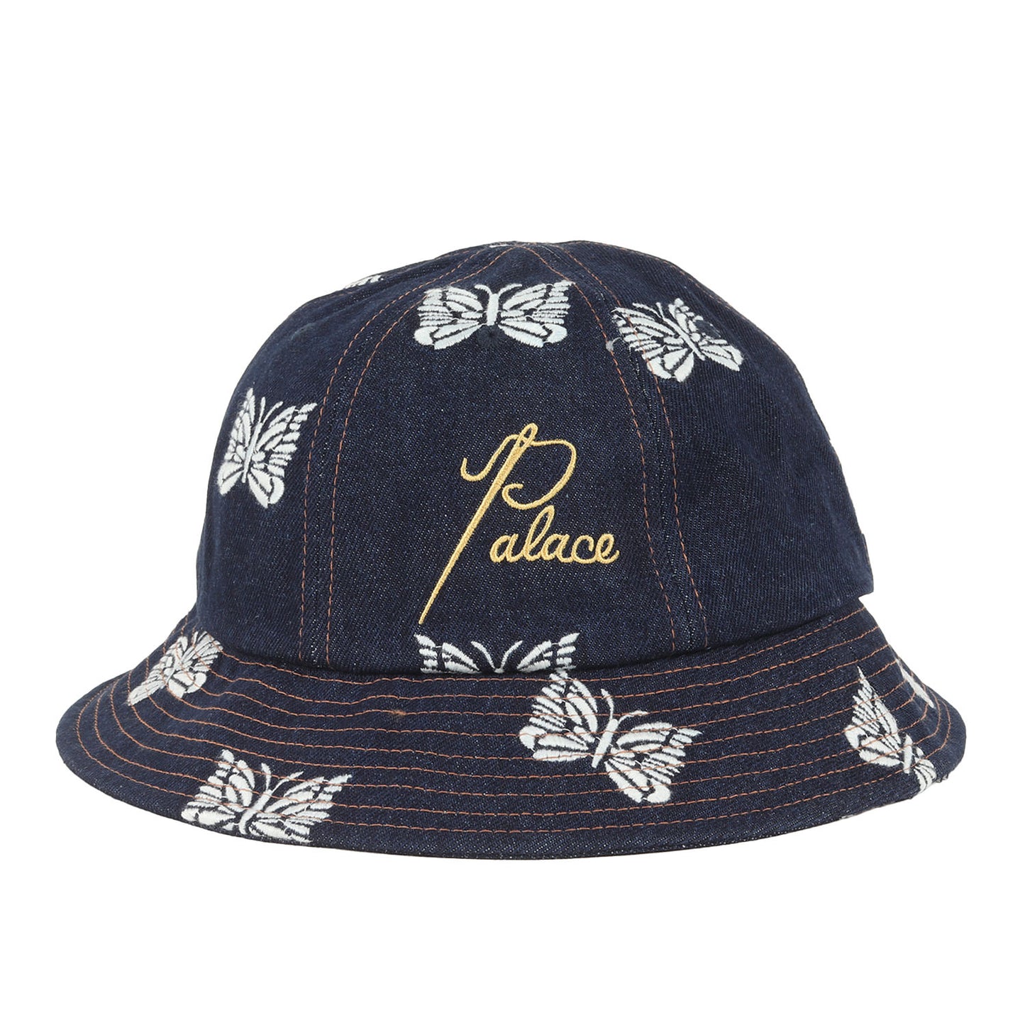 24AW ×NEEDLES パピヨン刺繍 デニム バケットハット(Denim Bucket Hat)