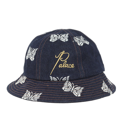 24AW ×NEEDLES パピヨン刺繍 デニム バケットハット(Denim Bucket Hat)