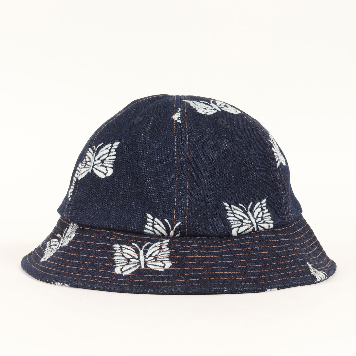 24AW ×NEEDLES パピヨン刺繍 デニム バケットハット(Denim Bucket Hat)