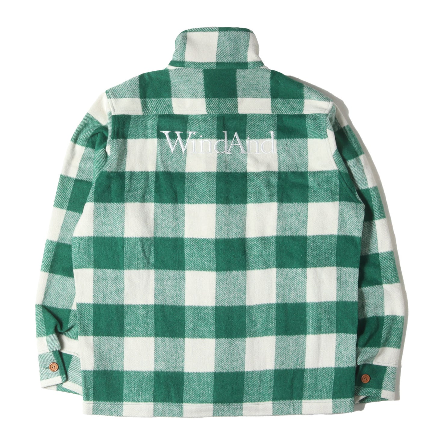 24SS バッファローチェック スタンドカラー ジャケット(JEAN WOOL PLAID JACKET)