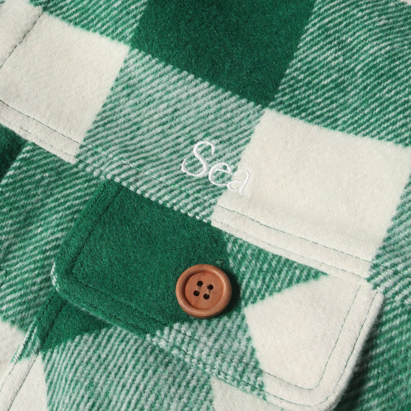 24SS バッファローチェック スタンドカラー ジャケット(JEAN WOOL PLAID JACKET)
