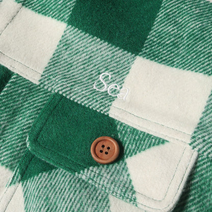24SS バッファローチェック スタンドカラー ジャケット(JEAN WOOL PLAID JACKET)