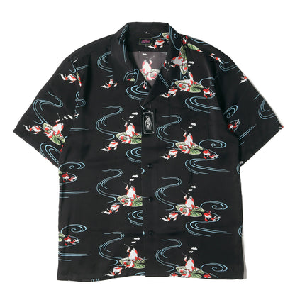 金魚 和柄 アロハシャツ(Goldfish Textile Aloha Shirt)