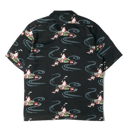 金魚 和柄 アロハシャツ(Goldfish Textile Aloha Shirt)