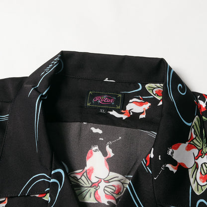 金魚 和柄 アロハシャツ(Goldfish Textile Aloha Shirt)