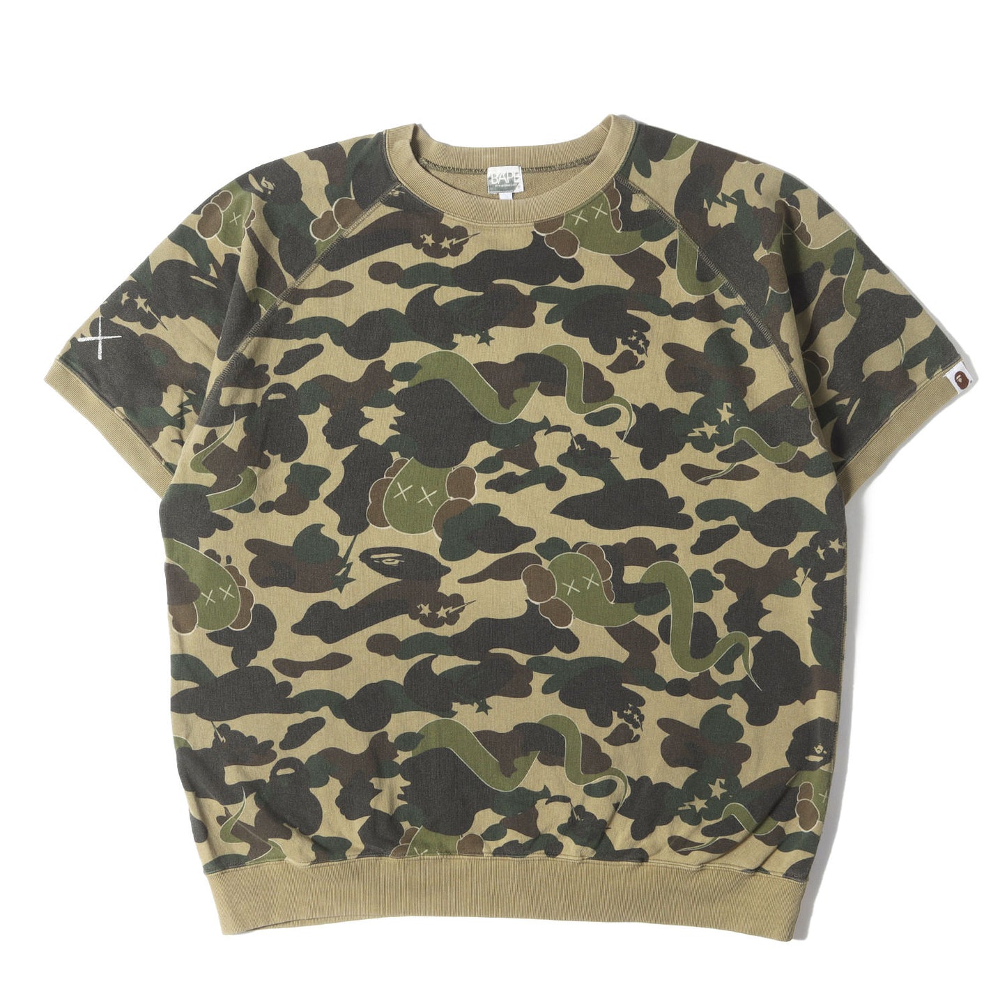 00s ×KAWS 1stカモ 猿迷彩 半袖スウェット(2005年モデル)