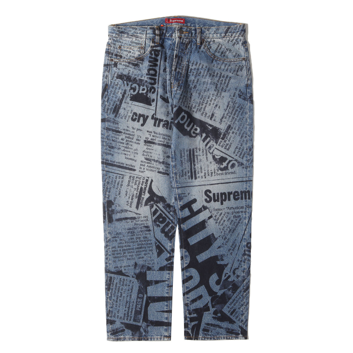 Supreme (シュプリーム) 25SS ニュースペーパー プリント デニムパンツ 