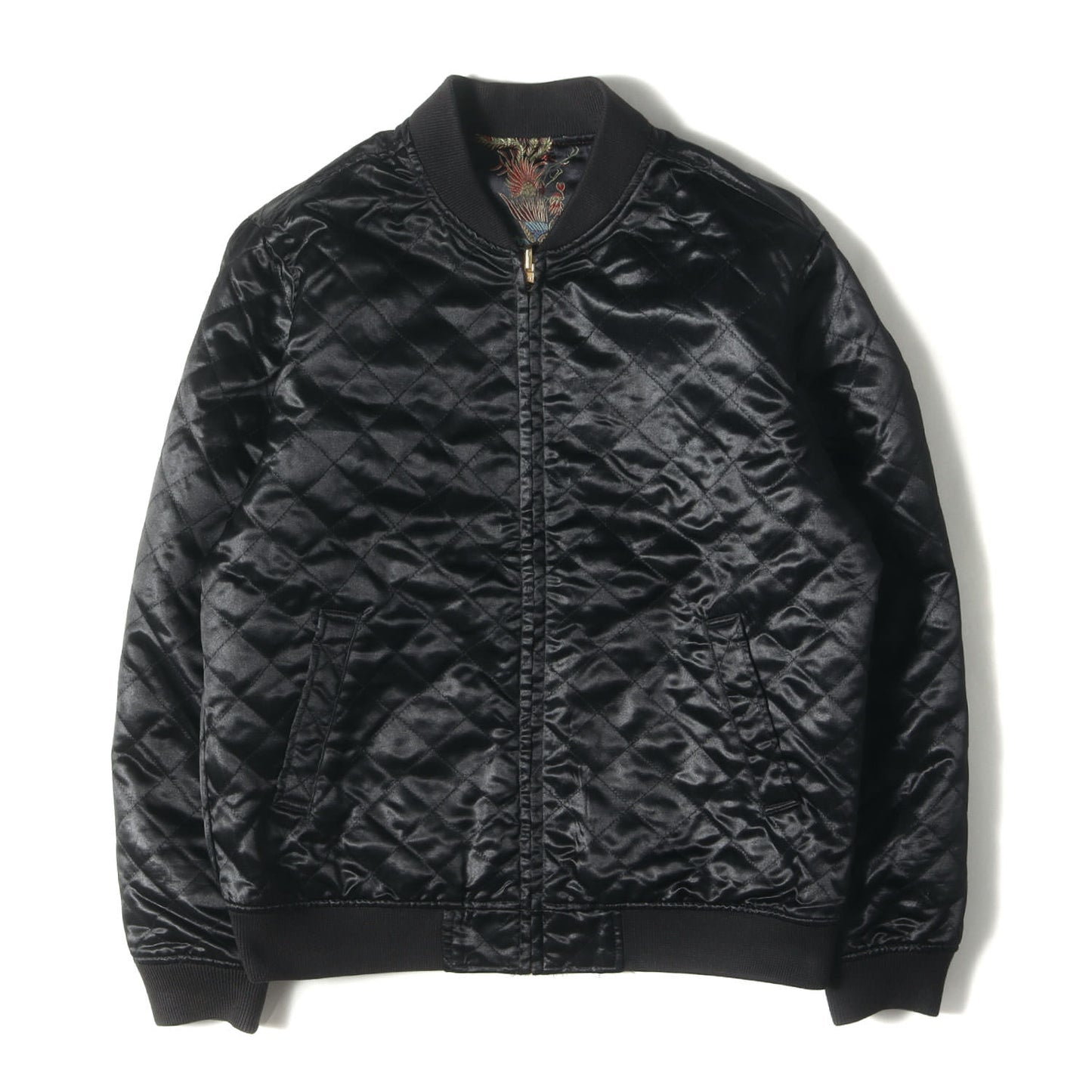 龍&鳳凰 キルティング サテン リバーシブル ボンバージャケット(Emperor Reversible Bomber)