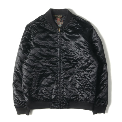 龍&鳳凰 キルティング サテン リバーシブル ボンバージャケット(Emperor Reversible Bomber)