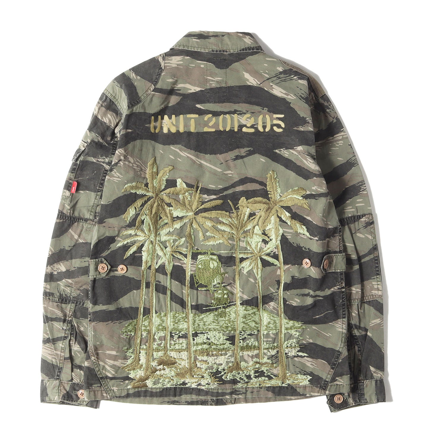 00s パームツリー刺繍 タイガーカモ ジャングル シャツジャケット(JUNGLE L/S)