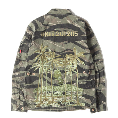 00s パームツリー刺繍 タイガーカモ ジャングル シャツジャケット(JUNGLE L/S)