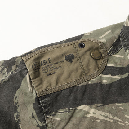 00s パームツリー刺繍 タイガーカモ ジャングル シャツジャケット(JUNGLE L/S)