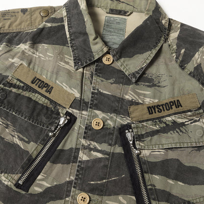 00s パームツリー刺繍 タイガーカモ ジャングル シャツジャケット(JUNGLE L/S)