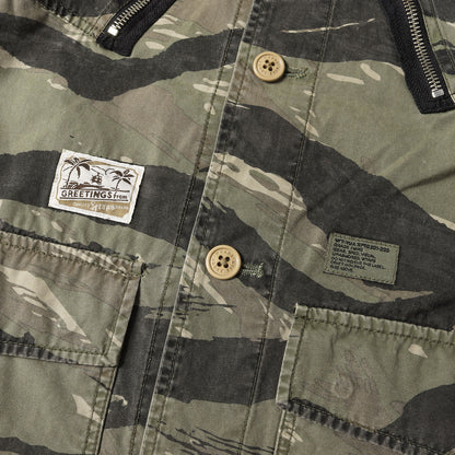 00s パームツリー刺繍 タイガーカモ ジャングル シャツジャケット(JUNGLE L/S)