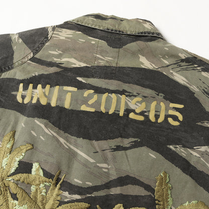 00s パームツリー刺繍 タイガーカモ ジャングル シャツジャケット(JUNGLE L/S)