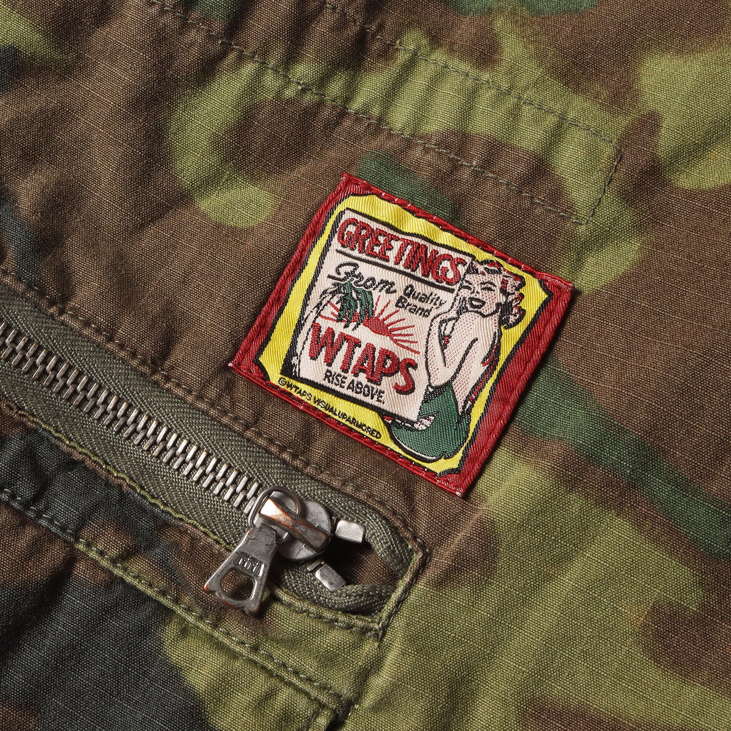 00s パンサー刺繍 ブラウンリーフカモ M-65フィールドジャケット(M-65)