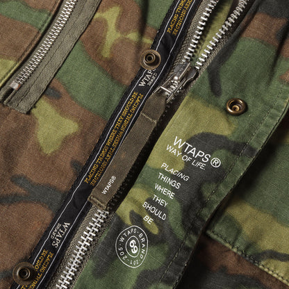 00s パンサー刺繍 ブラウンリーフカモ M-65フィールドジャケット(M-65)