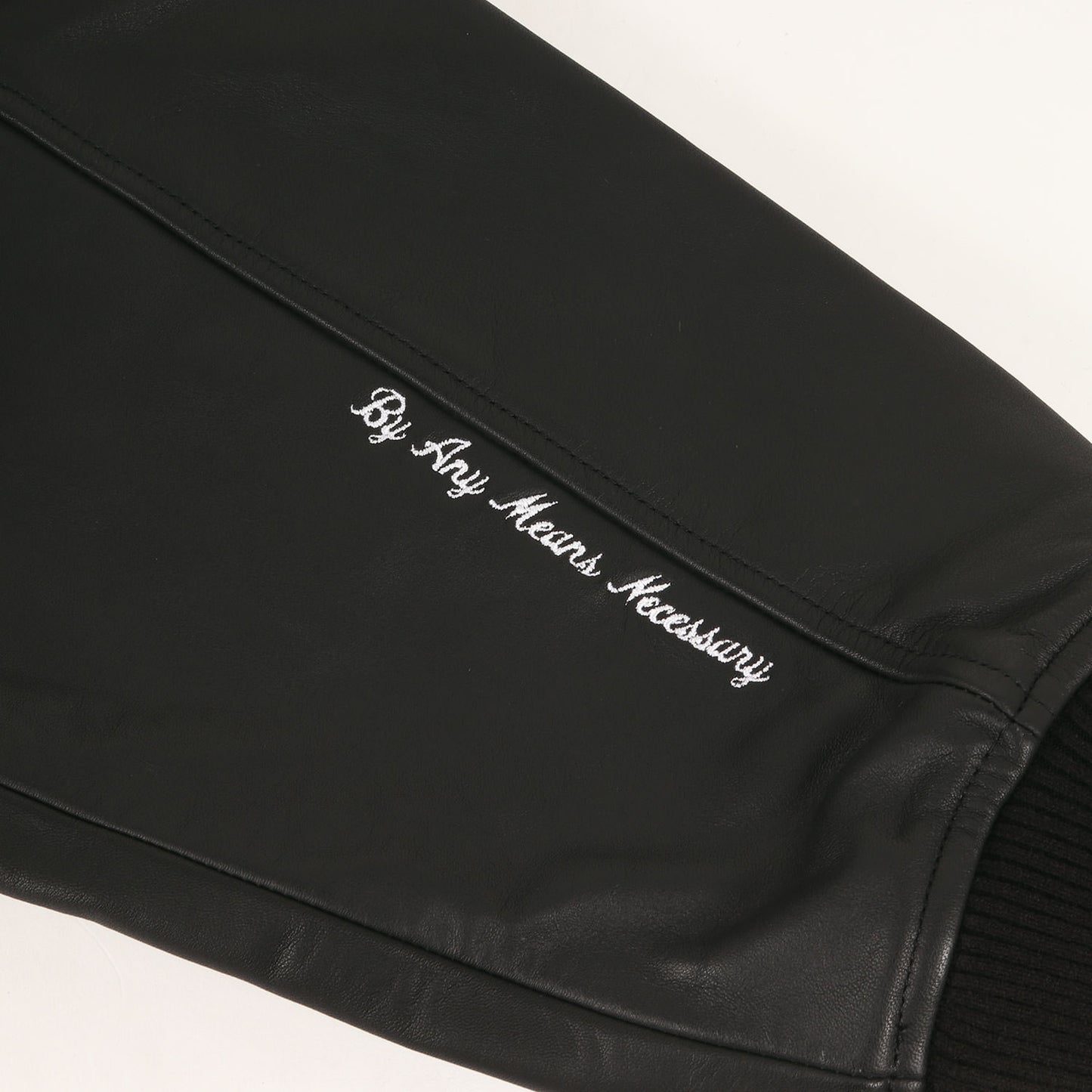 25SS ×40 Acres マルコムX 袖レザー バーシティジャケット / スタジャン(Malcolm X Varsity Jacket)